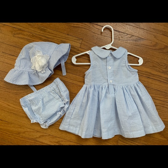 Crown & Ivy Seersucker Dress 9 Month - Picture 2 of 3